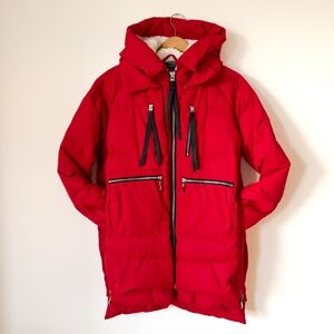 Red Orolay 092 Universe Women's Duck Down Puffer Jacket Size Small Waterproof
